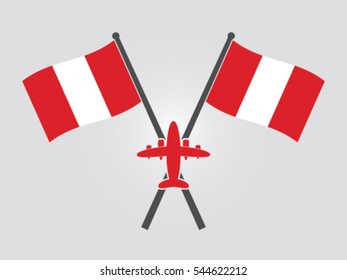 Peru Emblem Airplane