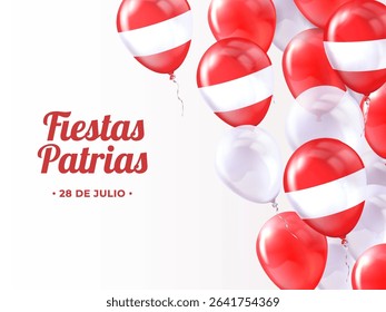 Peru Fiestas Patrias Realistic Background
