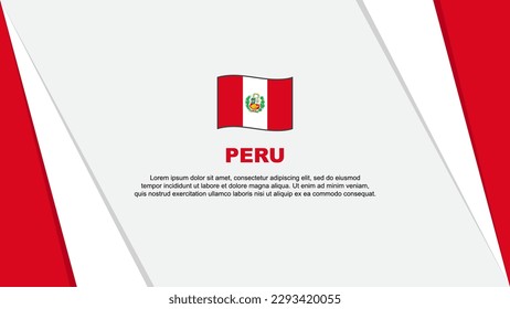 Peru Flag Abstract Background Design Template. Peru Independence Day Banner Cartoon Vector Illustration. Flag