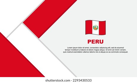 Peru Flag Abstract Background Design Template. Peru Independence Day Banner Cartoon Vector Illustration. Illustration