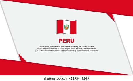 Peru Flag Abstract Background Design Template. Peru Independence Day Banner Cartoon Vector Illustration. Independence Day