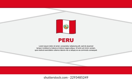 Peru Flag Abstract Background Design Template. Peru Independence Day Banner Cartoon Vector Illustration. Vector