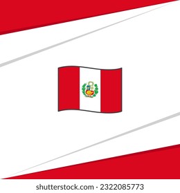 Peru Flag Abstract Background Design Template. Peru Independence Day Banner Social Media Post. Design