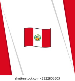 Peru Flag Abstract Background Design Template. Peru Independence Day Banner Social Media Post. Flag