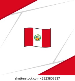 Peru Flag Abstract Background Design Template. Peru Independence Day Banner Social Media Post