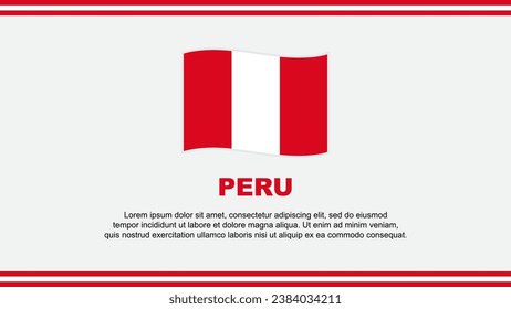 Peru Flag Abstract Background Design Template. Peru Independence Day Banner Social Media Vector Illustration. Peru Design