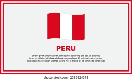 Peru Flag Abstract Background Design Template. Peru Independence Day Banner Social Media Vector Illustration. Peru Banner