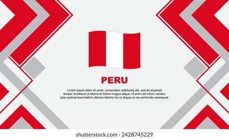 Peru Flag Abstract Background Design Template. Peru Independence Day Banner Wallpaper Vector Illustration. Peru Banner