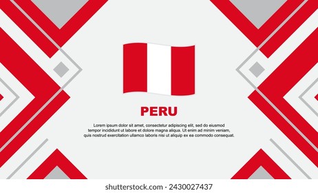 Peru Flag Abstract Background Design Template. Peru Independence Day Banner Wallpaper Vector Illustration. Peru Illustration