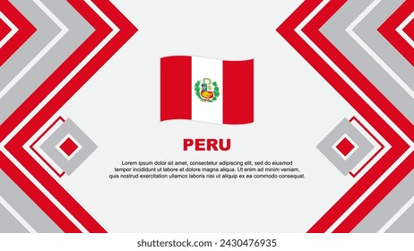 Peru Flag Abstract Background Design Template. Peru Independence Day Banner Wallpaper Vector Illustration. Design
