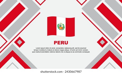 Peru Flag Abstract Background Design Template. Peru Independence Day Banner Wallpaper Vector Illustration. Flag