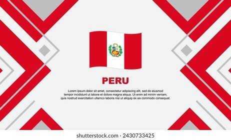 Peru Flag Abstract Background Design Template. Peru Independence Day Banner Wallpaper Vector Illustration. Illustration
