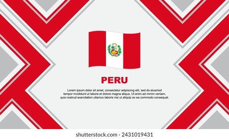 Peru Flag Abstract Background Design Template. Peru Independence Day Banner Wallpaper Vector Illustration. Vector