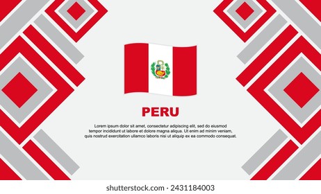 Peru Flag Abstract Background Design Template. Peru Independence Day Banner Wallpaper Vector Illustration