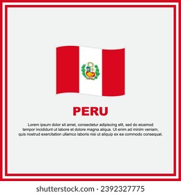 Peru Flag Background Design Template. Peru Independence Day Banner Social Media Post. Banner