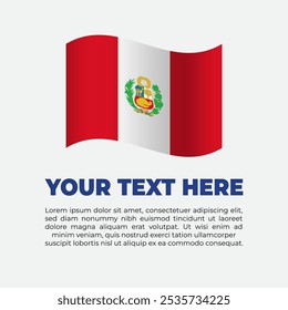 Peru Flag Banner Background Template