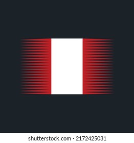 Peru Flag Brush. National Flag