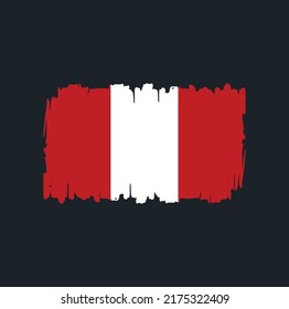 Peru Flag Brush. National Flag