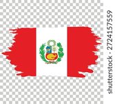 Peru Flag Brush Stroke Peru Flag Vector