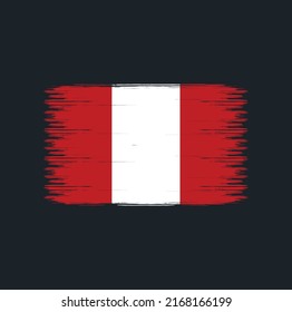Peru Flag Brush Strokes. National Flag