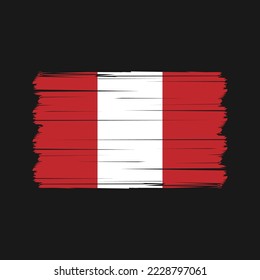 Peru-Flag-Vektorgrafik mit Pinselspitze