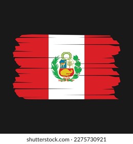 Peru-Flag-Vektorgrafik mit Pinselspitze