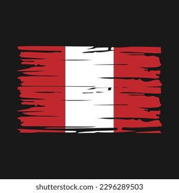 Ilustración del vector del pincel de bandera de Perú