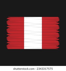 Peru-Flag-Vektorgrafik mit Pinselspitze