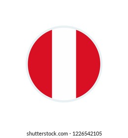Peru flag. Peru circle flag.