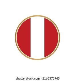 Peru-Flagge mit Circle Frame. Nationalflagge