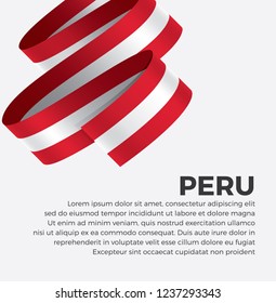 Peru flag for decorative.Vector background