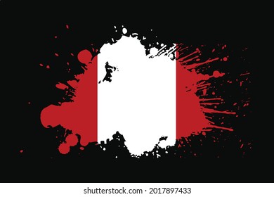 Bandera Del Perú Con Un Diseño De Efecto Grunge. Se utilizará para los gráficos de camisetas, la impresión, el afiche y el fondo.