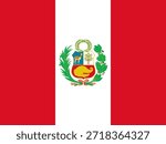 Peru flag icon, Peru national flag. Vector illustration.