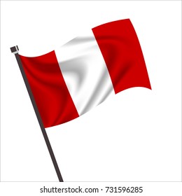 Peru flag. Peru Icon vector illustration,National flag for country of Peru isolated, banner vector illustration. Vector illustration eps10.