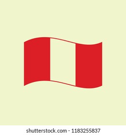Peru Flag Logo icon vector