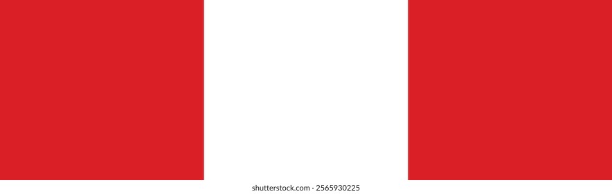 Peru flag long banner digital vector illustration