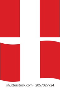 Peru Flag on white background. waving Peru Flag. flat style