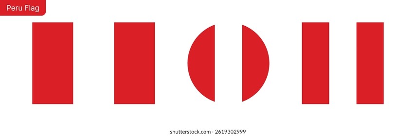  Peru flag png vector. Peru Square and round icon isolated on transparent PNG background. Peru flag icon