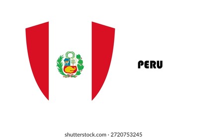 Peru Fahne in Schildform (Badge)