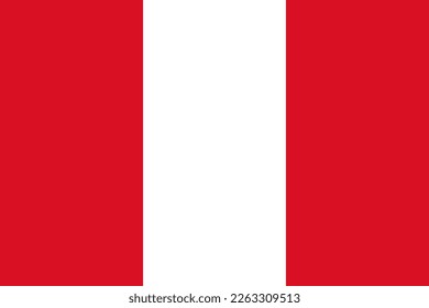 Peru flag simple illustration for independence day or election