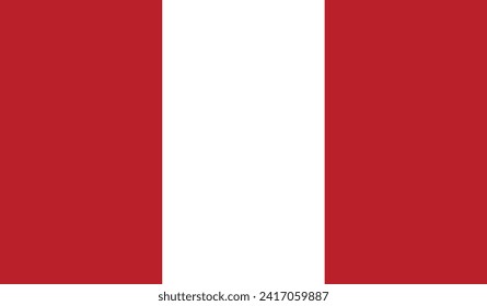 Peru Flag Vector Design Stock Illustration