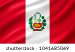 Peru Flag in Vector Illustration