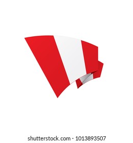 Peru flag, vector illustration