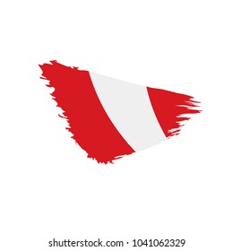 Peru flag, vector illustration