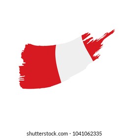 Peru flag, vector illustration