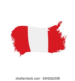 Peru flag, vector illustration