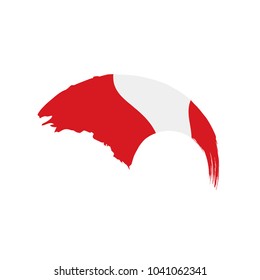 Peru flag, vector illustration