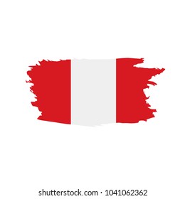 Peru flag, vector illustration