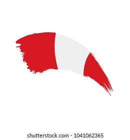 Peru flag, vector illustration