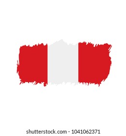 Peru flag, vector illustration